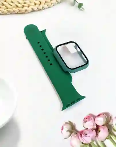 Manilla Silicona Para Apple Watch 42/44/45mm Verde