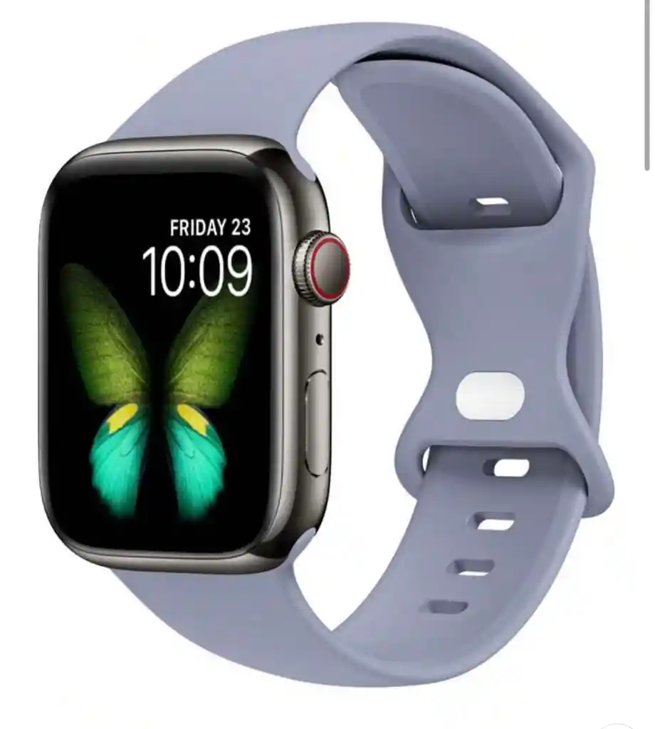 Manilla Silicona Para Apple Watch 42/44/45mm Gris