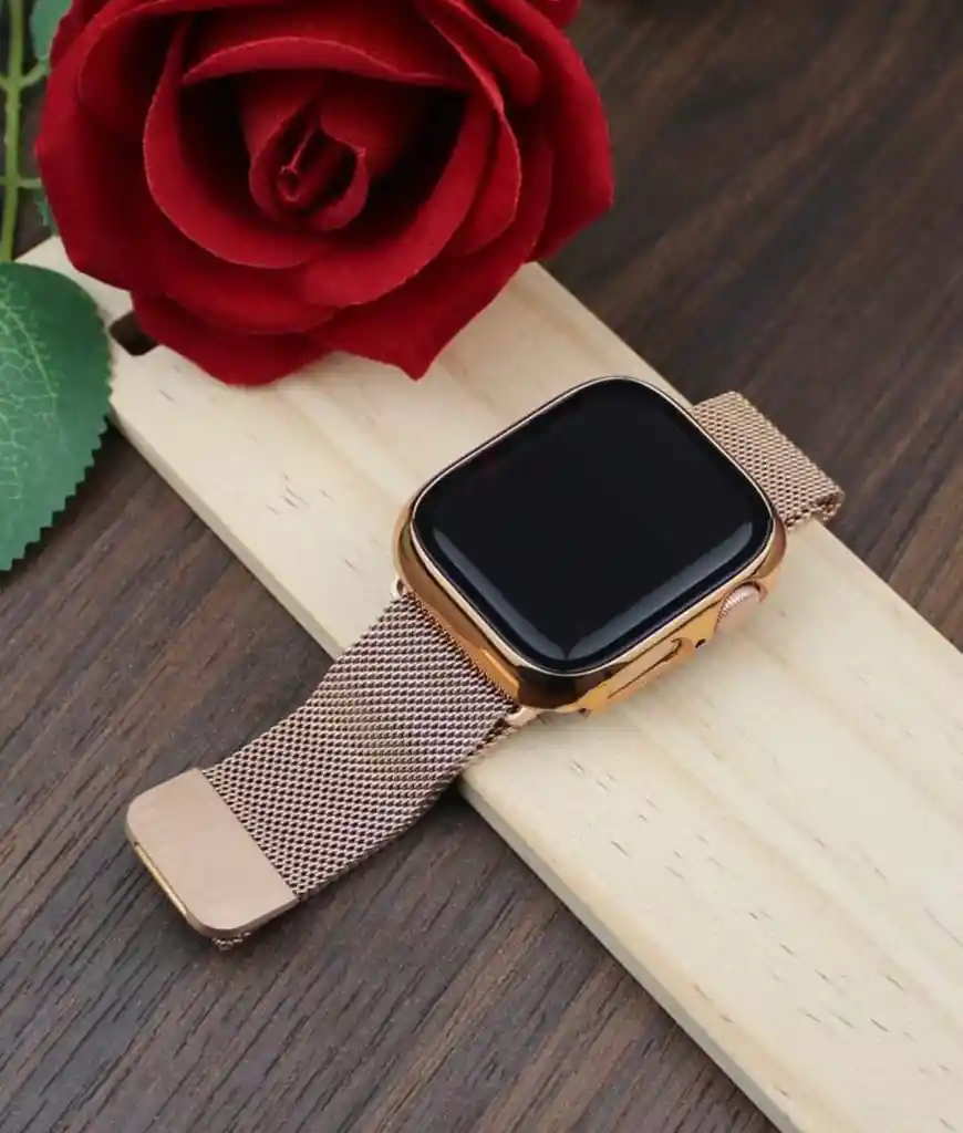 Manilla Metalizada Para Apple Watch 42/44/45mm Color Palo De Rosa