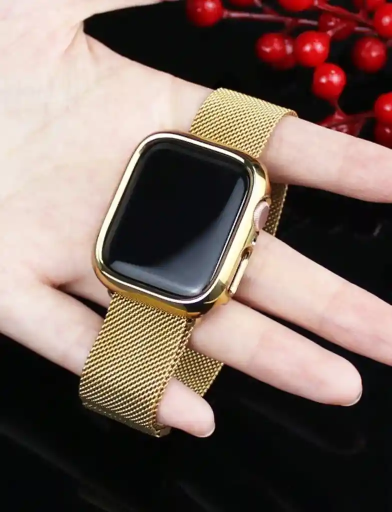 Manilla Metalizada Para Apple Watch 38/40/41mm Color Dorado