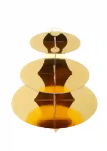 Soporte Para Cupcake Dorado