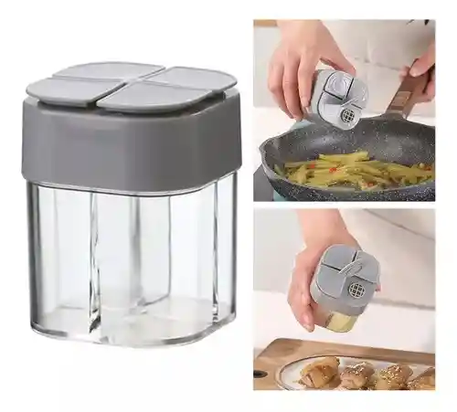 Dispensador De Especias Cuadrado Con 4 Espacios