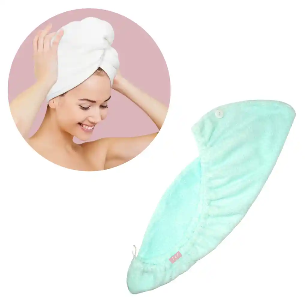 Toalla Turbante Microfibra Suave Para Secado Rápido Cabello