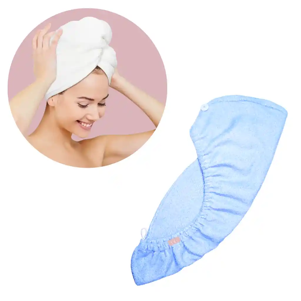 Toalla Turbante Microfibra Suave Para Secado Rápido Cabello