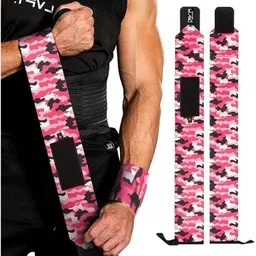 Muñequera De Fuerza Militar Fitness Gym Color, Rosado
