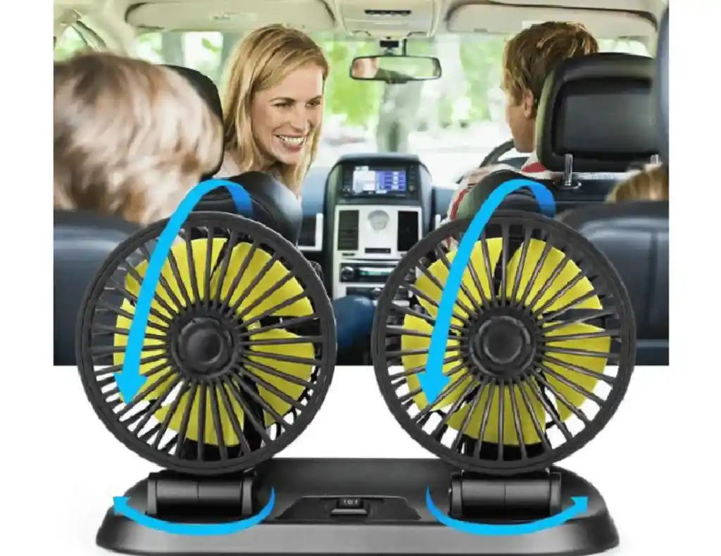Mini Ventilador Doble Refrigerante Para Auto