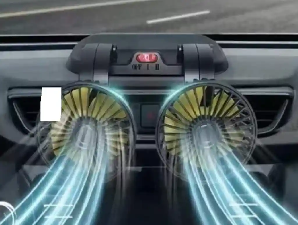 Mini Ventilador Doble Refrigerante Para Auto