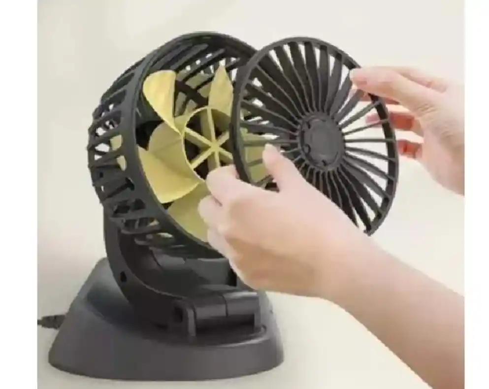 Mini Ventilador Doble Refrigerante Para Auto