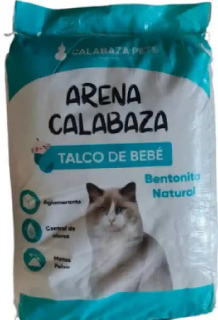 Arena Kalabaza Para Gatos Aroma Talco Bebe X 10kg