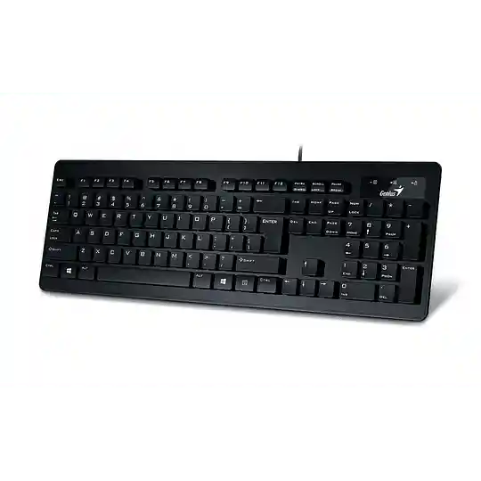 Teclado Genius Alambrico Teclas Planas Negro