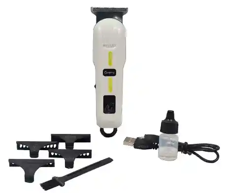 Maquina Cortadora De Pelo Patillera Barbera Geemy Gm-6661 5v