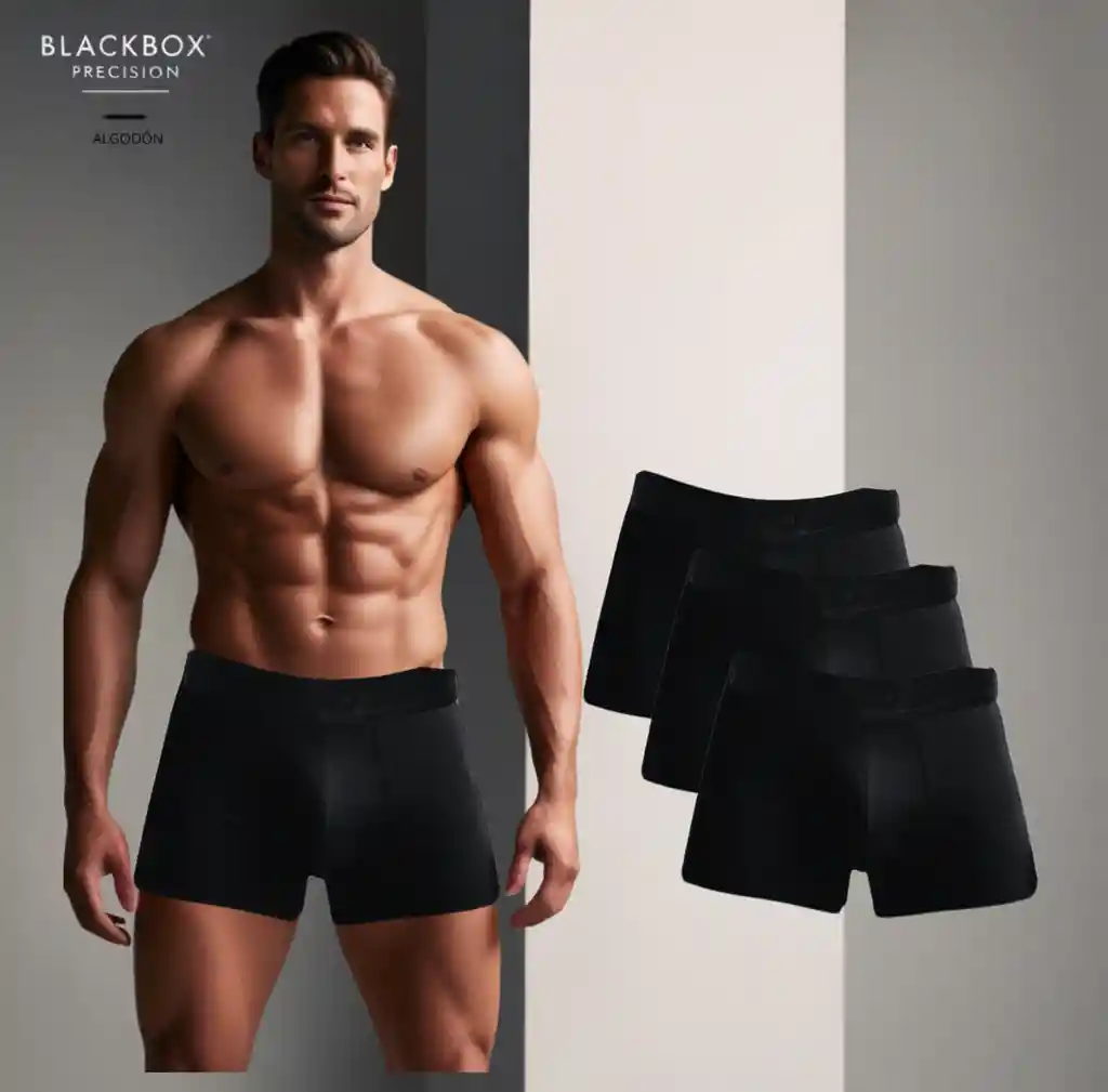 Pack 3 Bóxer Blackbox Precision Algodón Talla S