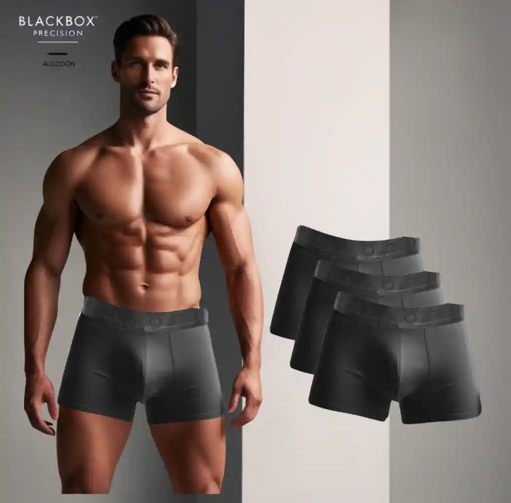 Pack 3 Bóxer Blackbox Precision Algodón Talla M