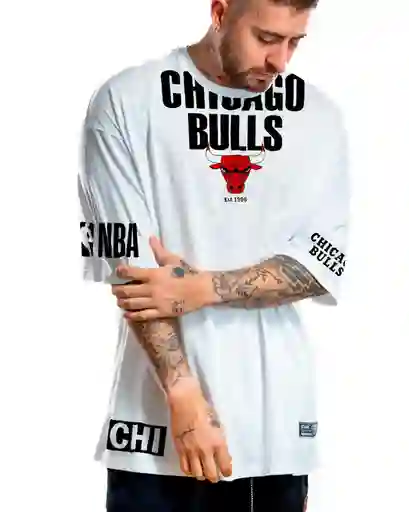 Oversize Chicago Bulls Blanca Talla M