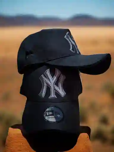 Gorra Premium Ny Gris Negra