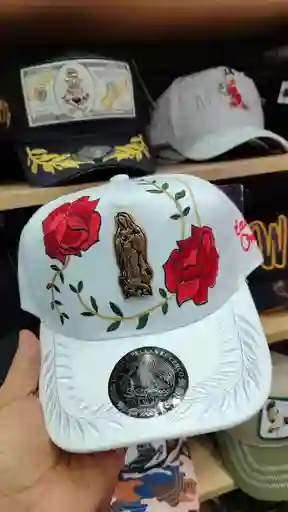 Gorra Especial 2 Virgen Placa Blanca/rosa