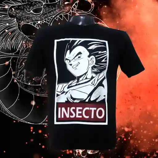 Camiseta Vegeta Insecto Negra Talla M