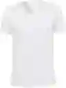 Camiseta Manga Corta Con Cuello En V Blanca Talla M Patprimo En Algodon Suave