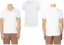 Camiseta Manga Corta Con Cuello En V Blanca Talla M Patprimo En Algodon Suave