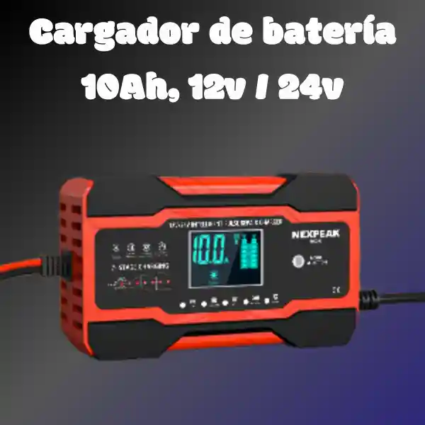 Cargador Rojo De 10 Ah