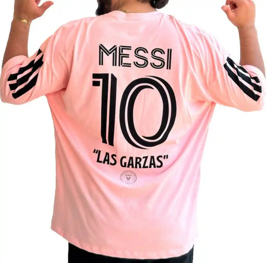 Oversize Miami Messi Rosada Talla L
