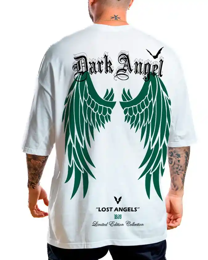 Oversize Dark Angel Blanca Alto Gramaje Talla M