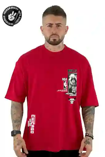 Oversize Chicago Roja Alto Gramaje Talla L