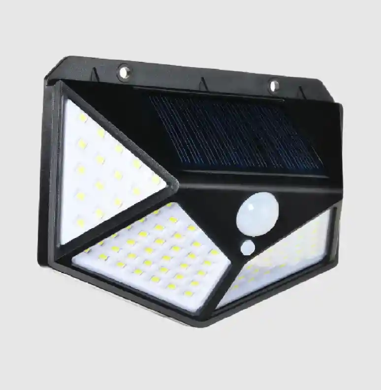 Lámpara Solar 100 Luces Led Exteriores Con Sensor Movimiento