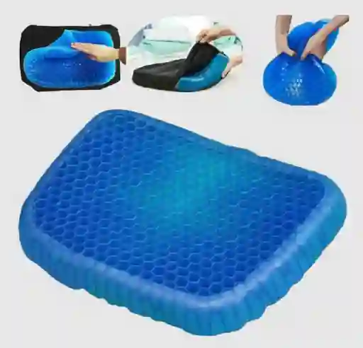 Almohadon Comfortable Gel Silicona P/ Sillas, Auto, Oficina