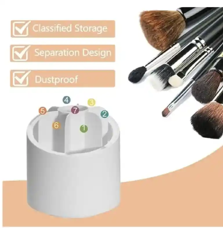 Organizador De Maquillaje Giratorio Multifuncional Con Tapa