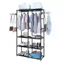 Closet Organizador 2 Espacios Zapatero Perchero Multifuncion