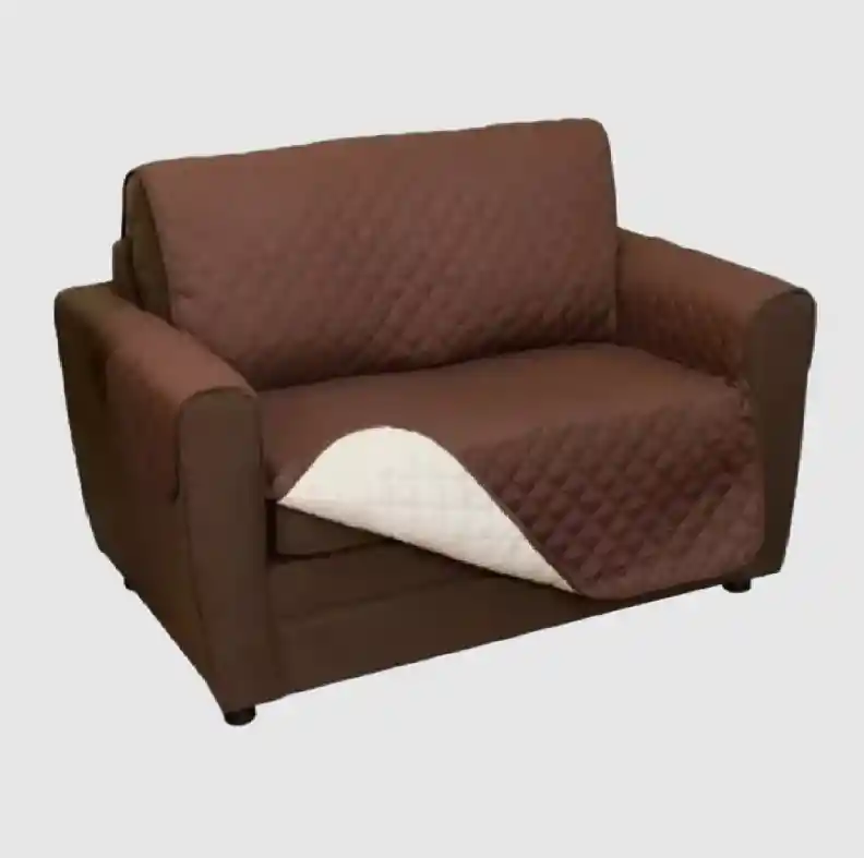 Forro Protector Sofá Doble Faz Cubre Sofá 2 Puetos Lavable