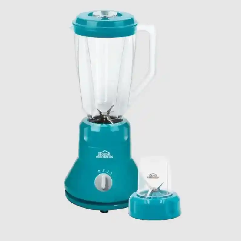 Licuadora Home Elements 2 Velocidades Color Azul Turquesa
