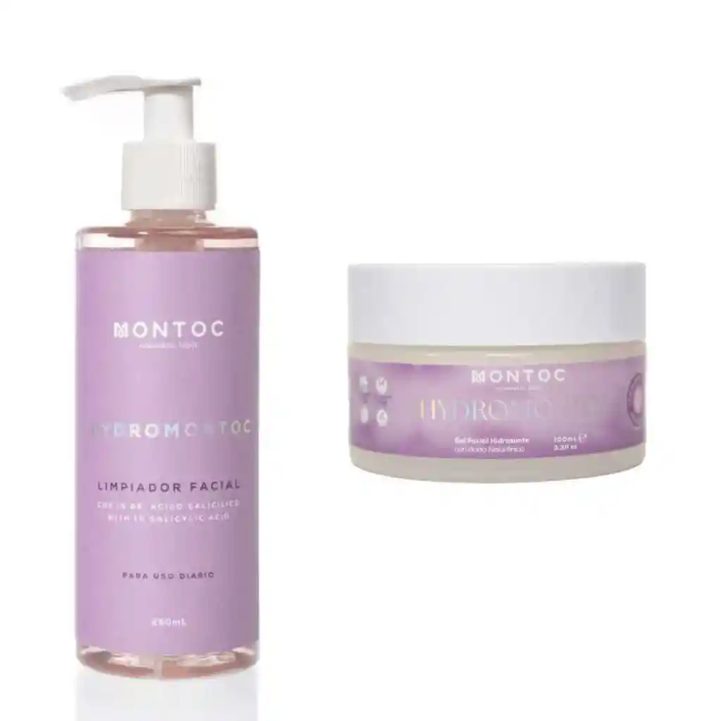 Kit Piel Mixta A Grasa Hidratante Hydromontoc Gel 100 Ml+ Limpiador Hydromontoc 250 Ml