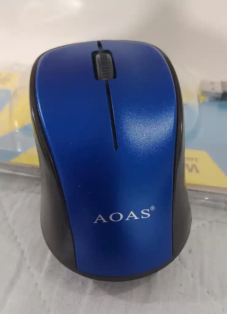 Mouse Inalámbrico Azul 2.4ghz – Alta Precisión, 1600 Dpi, Conexión Receptor Usb Plug Play- Android Windows Smartv