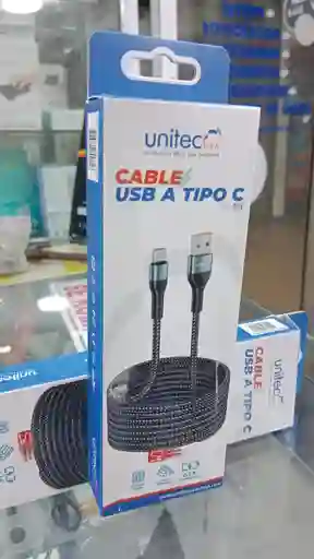 Cable 3 Metros Carga Rápida (2.1 Mah) Trenzado Fino Calidad Usb Tipo C A Usb Tipo A