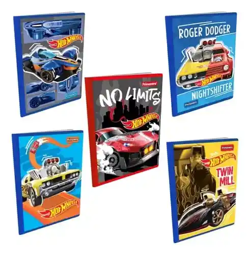 Cuaderno De 100 Hojas Primavera Hot Wheels X1unidad Cuadriculado