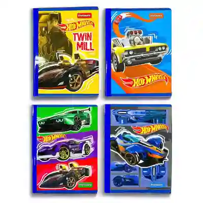 Cuaderno De 100 Hojas Primavera Hot Wheels X1unidad Cuadriculado