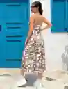 Vestido Mujer Tipo Camisola Estampado Completo Muslo Abierto Talla S/m