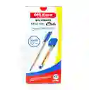 Lapicero Semi Gel De Tapa Oe-076f Offi Esco Azul