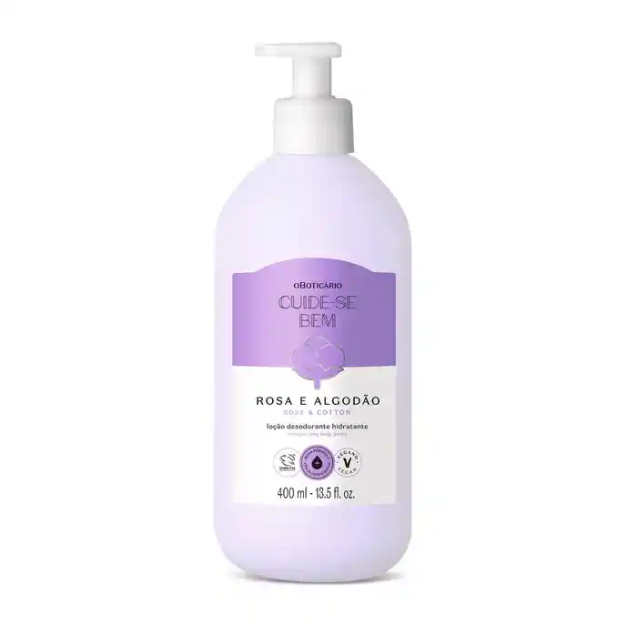 Loción Hidratante Corporal Rosa Y Algodón 400 Ml Cbem