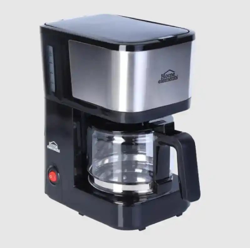 Cafetera 6 Tazas Negra Jarra De Vidrio Home Elements