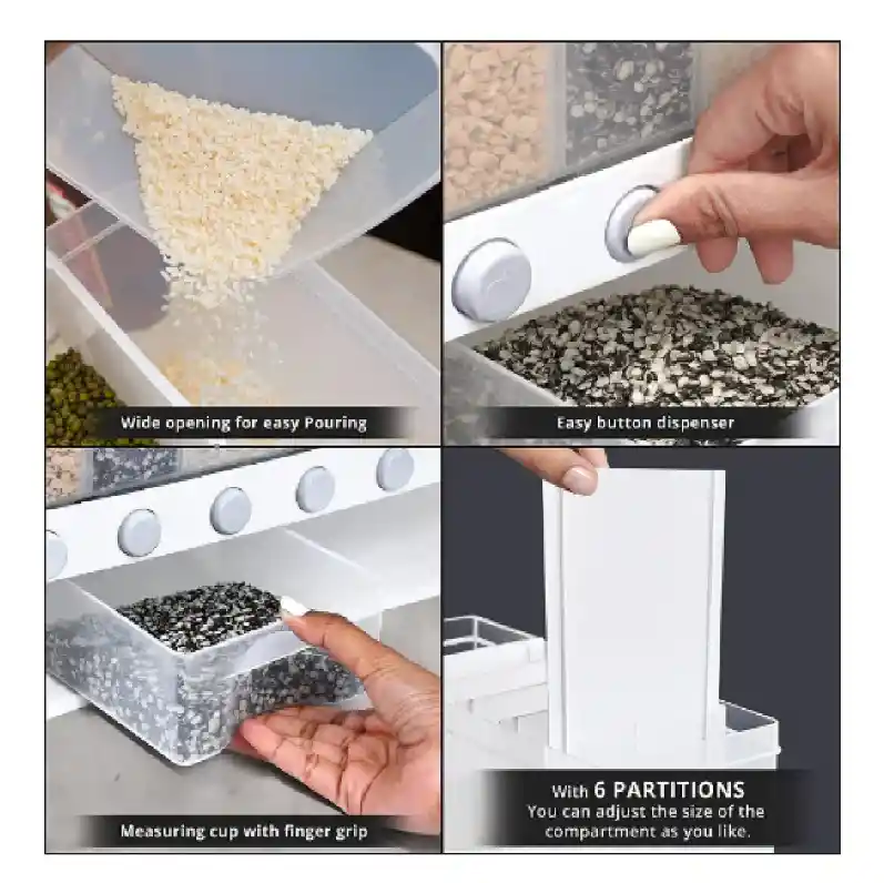 Dispensador Cereales Granos Organizador Contenedor X6 Puesto