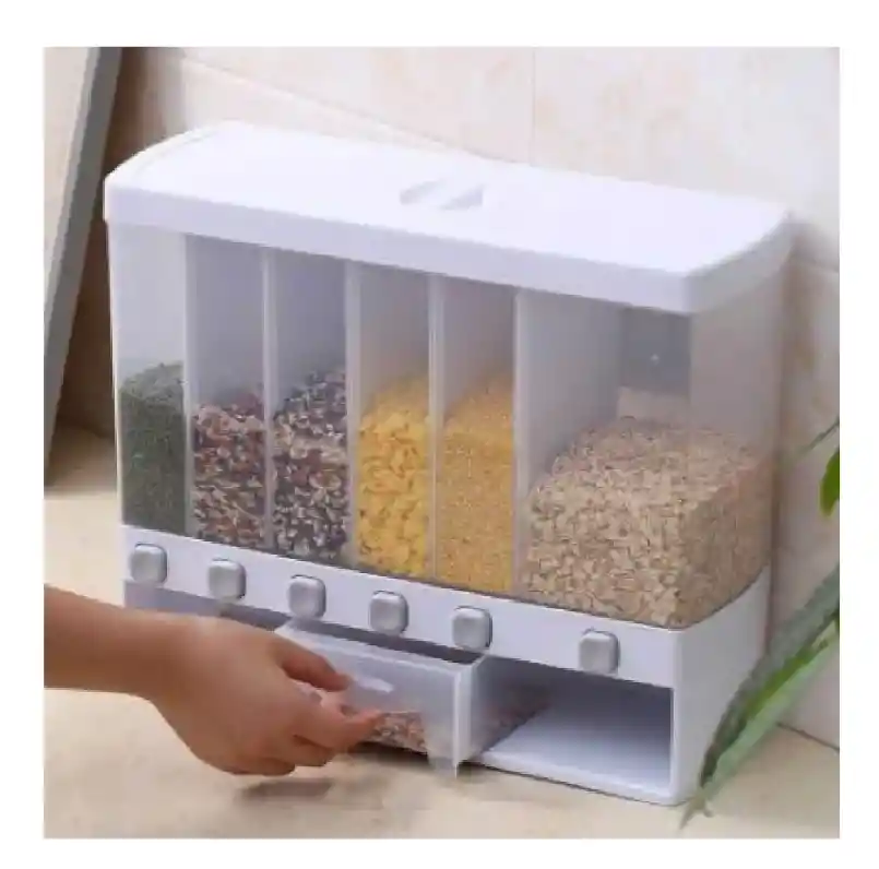 Dispensador Cereales Granos Organizador Contenedor X6 Puesto