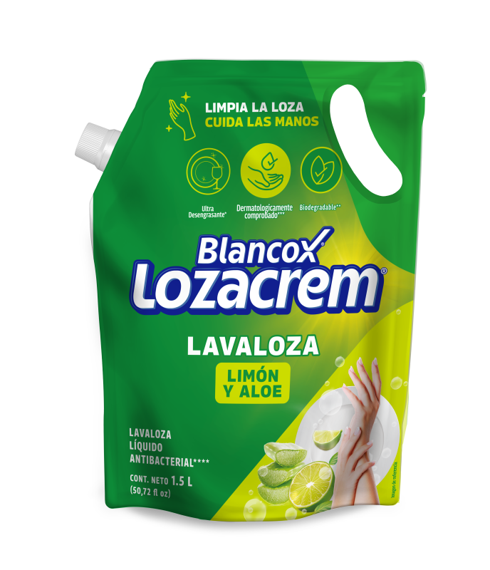 Blancox Lavaloza Líquido Lozacrem con Limón y Aloe 1.5 l