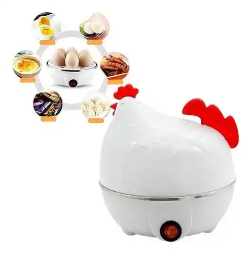 Hervidor Eléctrico De 7 Huevos Gallina Indicador Luz Led
