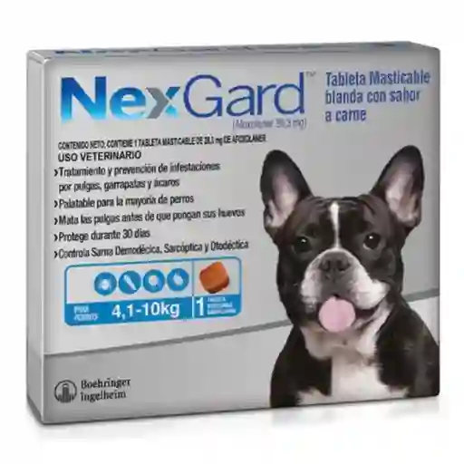 Nexgard Tableta Masticable Para Perros 4.1 - 10 Kg