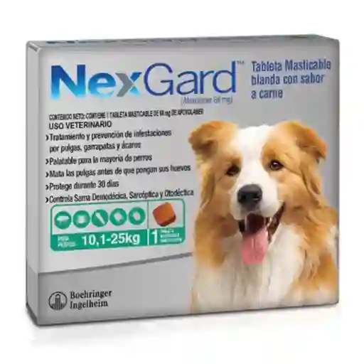 Nexgard Tableta Masticable Para Perros 10.1 - 25 Kg