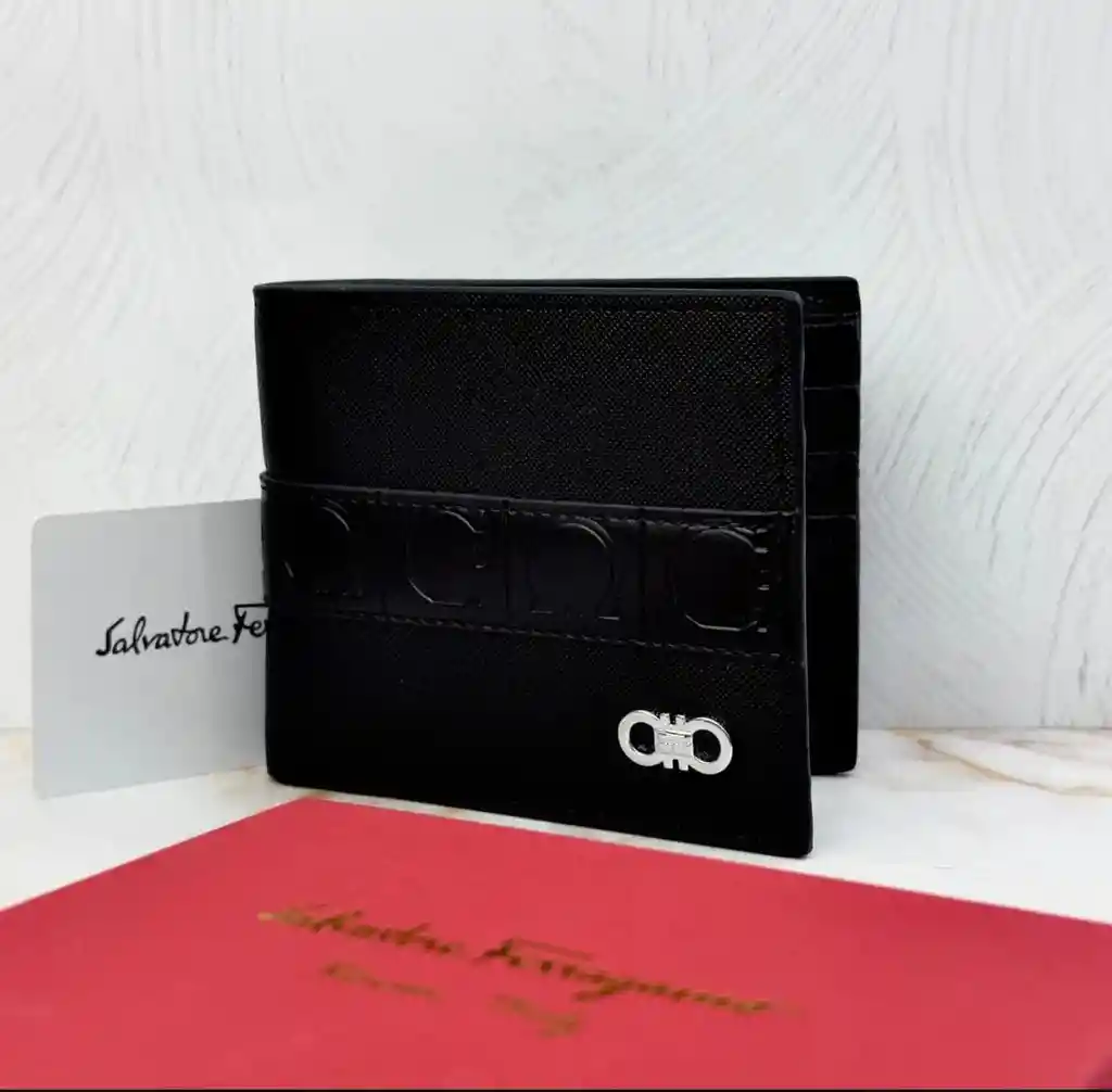 Billetera Para Caballero Inspirada En Salvatore Ferragamo Texturizada