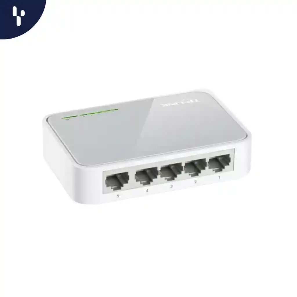 Switch 5 Puertos 10/100bps De Plástico Con Protección 6kv